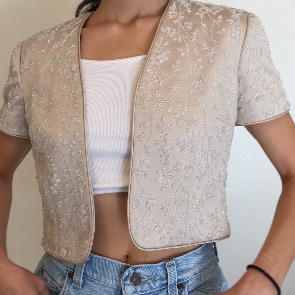 Bejeweled satin vest - Picture 3 of 4